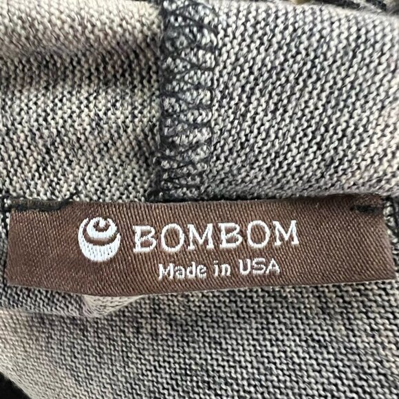 Bombom Womens Cardigan Sweater Black Buffalo Plaid Long Sleeve Open Front Small - Picture 11 of 11